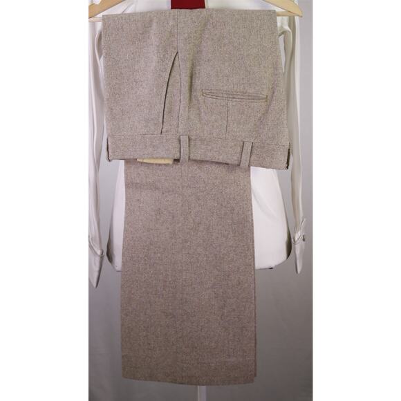 Vintage 1970's Light Brown Donegal Tweed 3-Piece Western Wool Suit 38R - Picture 10 of 11
